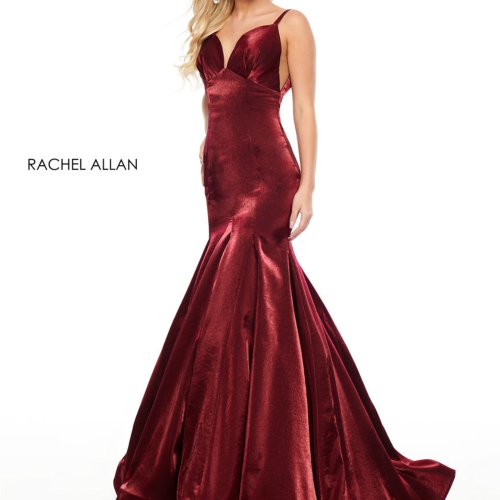 Rachel Allen 7114 Dress, Wine/Red, Size 8